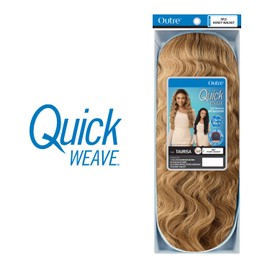 Outre Quick Weave Crimp Wave New Half Wig Cap Lays Flat TAURISA (DRCHAMBL)