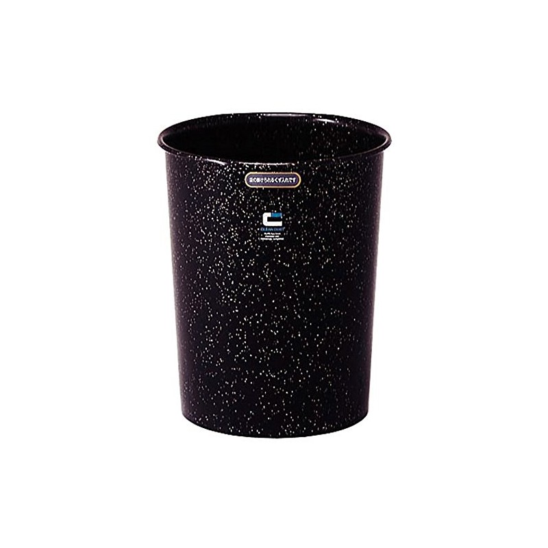 Sanko Plastic Trash Can, Clean Dust, Round Shape, Black, Approx.