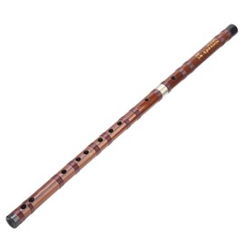 Chinese Bamboo Flute,C Key Dizi Traditional Handmade Bitter Bamboo Flute with Storage Box for Beginners, Performance, Grade Examination