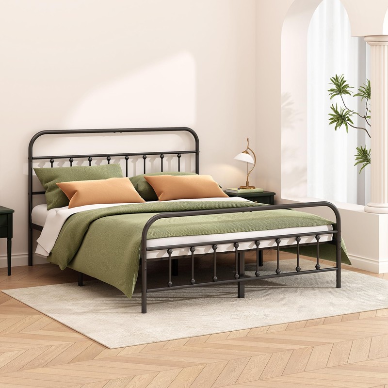 Kujielan Metal Bed Frame - Structurally Stable Heavy Duty Steel