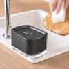 2in1 Soap Dispenser Pump Sponge Holder Countertop Dishwashing Liquid Container: