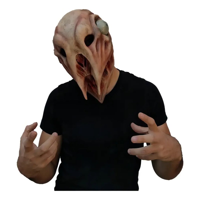 Máscara Creepypasta Pájaro Mutante Big Halloween Terror Color Carne