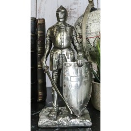 Medieval Knight With Sword and Shield 7" Height Suit Of Armor Chivalry Figurine