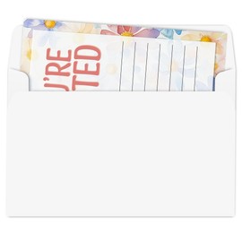 buwanJH Watercolor Daisy Flower Birthday Party Invitation Cards, Daisy Flower Birthday Party Supplies for Boys, Girls, Kids or Teens, Double-Sided Design, 30 Cards with 30 Envelopes