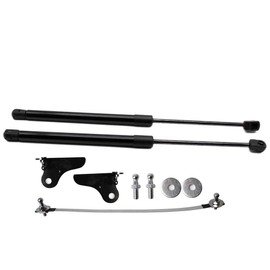 TSUBASA Lift Supports Struts for Mazda CX-30 2019-2023 Front Bonnet Hood Modify Carbon Fiber Gas Charged Shock Dampers Spring Bar (2 PCS) (Normal Black)