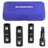 WORKPRO 4PCS Impact Socket Set 1/2" Drive, Lug Nut Socket
