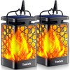 TomCare Solar Lanterns Outdoor Upgraded Flickering Flame Waterproof Hanging Lanterns