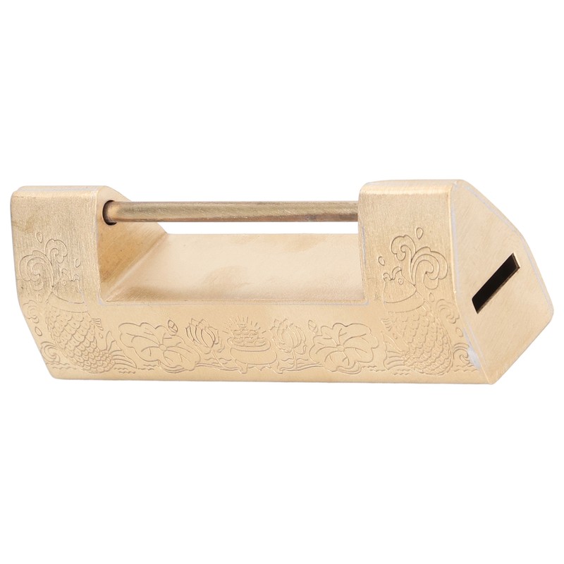 Antique Style Padlock 5cm Spacing Horizontal Lock with Key for
