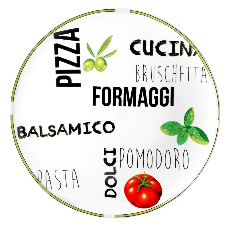 MamboCat 2 x large pizza plates, white, diameter 31 cm,