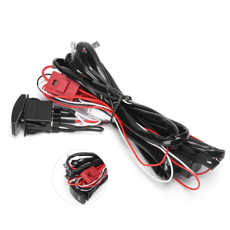 40A 12V LED Spotlights Wiring Harness 1-to-2 IP67 Waterproof for