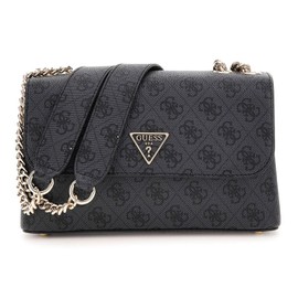 GUESS Eco Erica Convertible Xbody Flap Bag Coal Logo, Coal logo