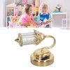 1:12 Scale Dollhouse Lamp Golden Metal Transparent Lampshade Miniature Dollhouse