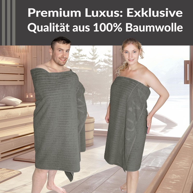 Lashuma Copenhagen XXL Men's Sauna Towel, 85 x 200 cm,