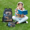 Jucciaco Grey Lightning Tornado Backpack with Lunch Bag, School Travel