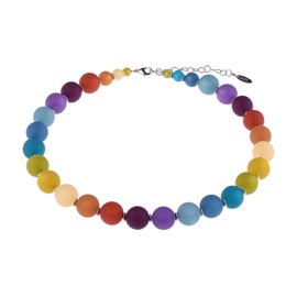 Adi Modeschmuck Polaris necklace 'Mayla', classic ball chain made from 14 mm original Italian Polaris beads, handmade in Berlin, Polaris, Pearl