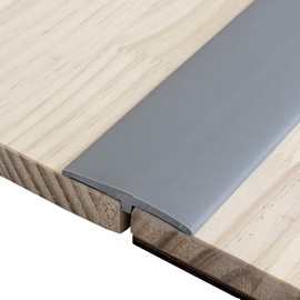ZEYUE Flexible PVC T-Molding Transition Strips for Hard Wood Floor,Laminate,Tile,LVP. Vinyl Flooring Edging Trim 118" L × 1.97" W,Grey