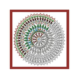 Design Works Crafts Zenbroidery, Christmas Mandala, 10" x 10" Craft Kit, Various