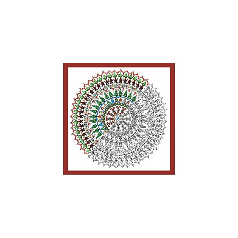 Design Works Crafts Zenbroidery, Christmas Mandala, 10" x 10" Craft
