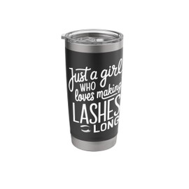 Girl Lash Tech Lash Lounge Long Eyelashes Lash Technician Stainless Steel Insulated Tumbler