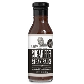 G Hughes Sugar Free, Steak Sauce - Gluten Free Steak Sauces, Sugar Free Steak Sauce, Sugar Free BBQ Sauces, Gluten Free BBQ Sauces, No Preservatives, No Added Sugar - 13 Oz (1-Pack)