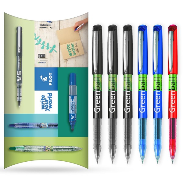 Pilot GreenBall Liquid Ink Rollerball Pen - Begreen Range 89%