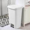 Sterilite 11.9 Gallon Rectangular Step On Kitchen Plastic Indoor Wastebasket