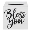 Young's Inc. Wood Bless You Tissue Box Cover - Tissue