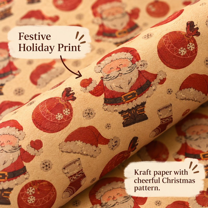 6-Sheet Christmas Wrapping Paper Set for Holiday Gifts – 70