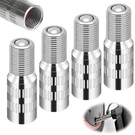 Set of 4 valve extensions, car valve, car valve extension for Ikw car bicycle pump, adapter, tyre accessory set, thread Hiyitks extensions, valve caps, car valve extension, quick coupling