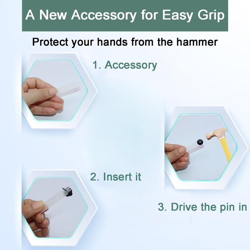 50 PCS Push Pins Picture Hanger Hooks, Double Headed Nails