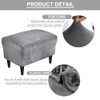Highdi Ottoman Protective Cover Stool Cover, Velvet Stool Cover for