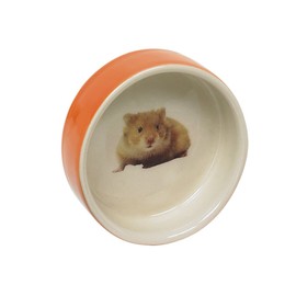 Nobby Hamster Ceramic Bowl, Orange, Diameter 7.5 x 2.5 cm, Pack of 1