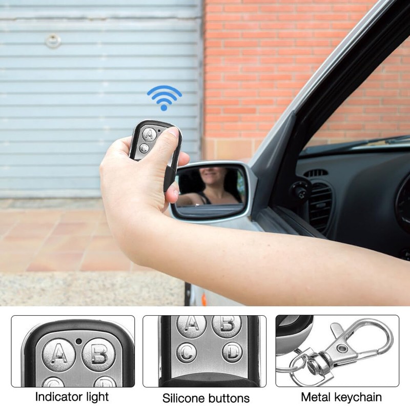 Gobesty Pack of 2 Universal Garage Door Remote Control, 433