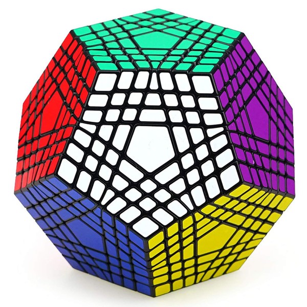 CuberSpeed Teraminx Black Magic Cube 7x7x7 12-Sided Puzzle Terminx Puzzle