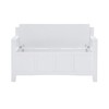 Linon Cynthia White Storage Bench with Flip-Top Lid and Hidden