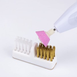 ccHuDE 2 Pcs Nail Art Drill Bit Cleaning Brushes Manicure Drill Head Cleaning Brush Nail Drill Bit Cleaner Brush Nail Drill Cleaning Tool for Nail Salon