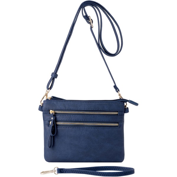 B BRENTANO - Mini bolso cruzado con cierre múltiple y