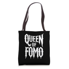 Funny FOMO Queen Sarcastic Cringe Anxiety Meme Overthinker Tote Bag
