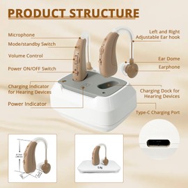 HIBRIQ Wireless Sound Device with Adjustable Volume and 4 Modes, Intelligent Noise Cancelling Desktop Charger