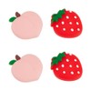 GORGECRAFT 4Pcs Peach Strawberry Thumb Grips Fruit Soft Silicon Joystick