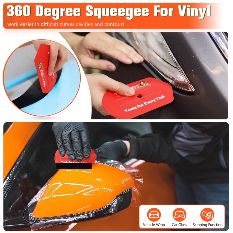 WRAPXPERT Vinyl Wraps Tools Tint 6 Pcs Car Window Tint