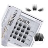 LASHVIEW Cluster Lashes,DIY Eyelash Extension 3D Extended Natural Look Reusable