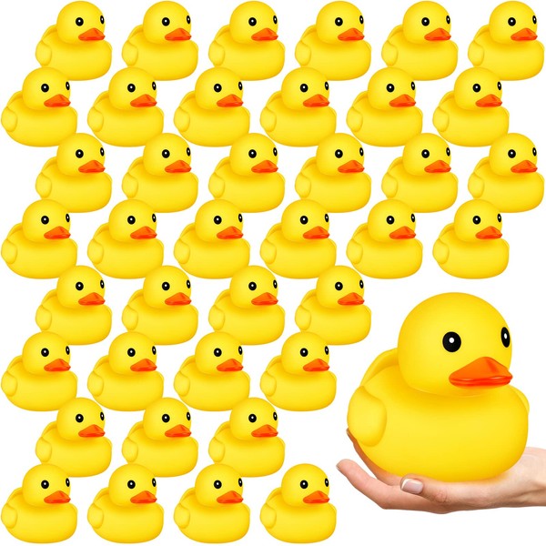 Deekin 40 Pcs 5 Inches Large Yellow Rubber Ducks Large