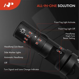 A-Premium Turn Signal Switch Multifunction Switch Compatible with Nissan Armada Frontier Maxima Murano Pathfinder Quest Titan & Infiniti FX35 FX45 QX56,with Fog Lights and Automatic Headlights