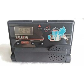 Talking One Talking Digital Snooze Folding Travel Alarm Clock Cuckoo Rooster Sound Time