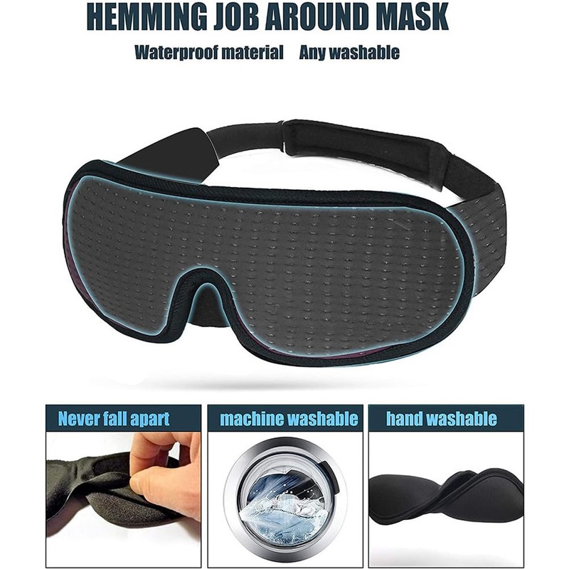 Red Purple Sleep Eye Mask Soft 3D Memory Foam Padded
