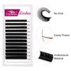 FADVAN Flat Lashes, 0.20C Curl Eyelash Extension, 1:1, Ellipse Flat