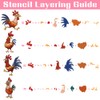 ACRNIGHEET Cartoon Chicken Clear Stamps and Dies for Card Making