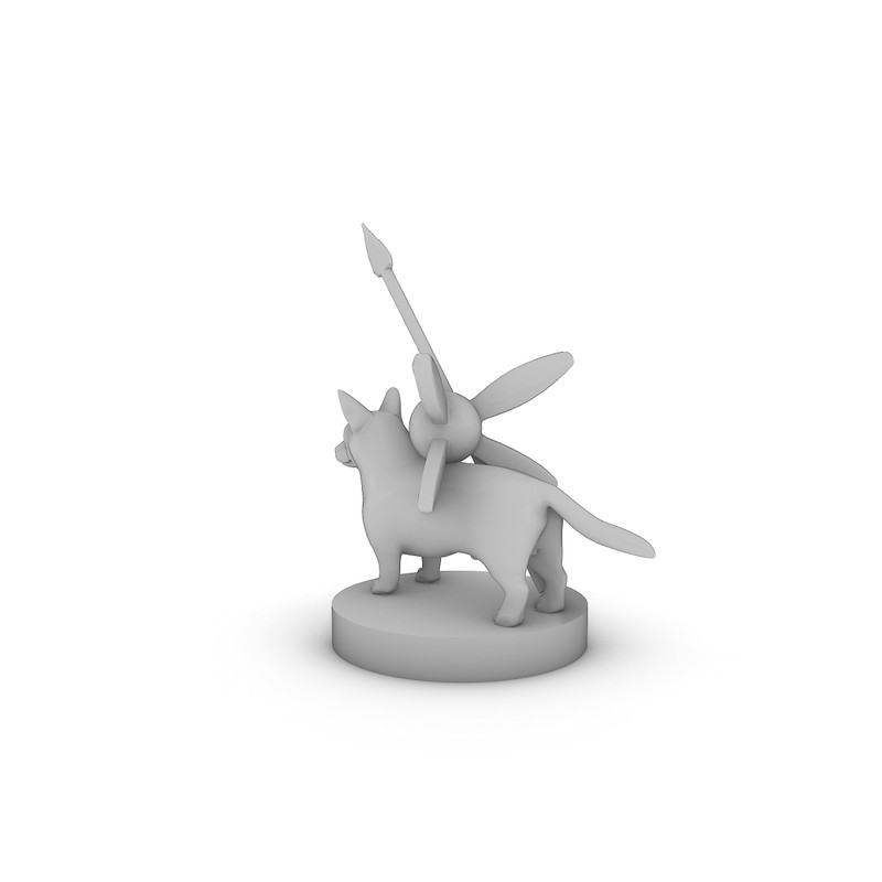 Pixie on a Corgi Tabletop DND Gaming Miniature