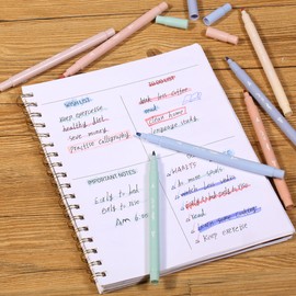 Mr. Pen- Dual Tip Aesthetic Highlighters, 8 pcs, Chisel & Brush Tips, Pastel Colors, Cute Highlighters Assorted Colors, Bible Highlighters and Pens No Bleed Highlighters for Bible Pages No Bleed